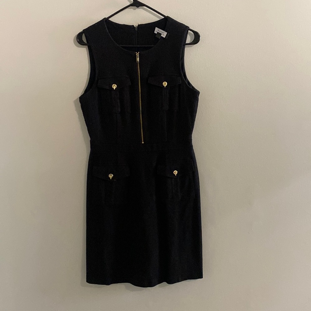 Black zip up dress